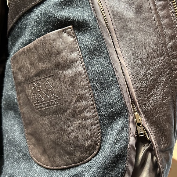 Men’s Brown Leather Jacket with removable Liner - Picture 8 of 12